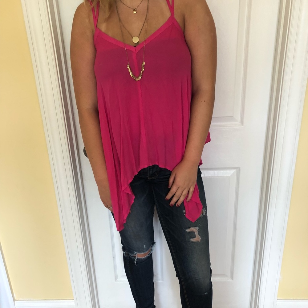 Hot pink blouse